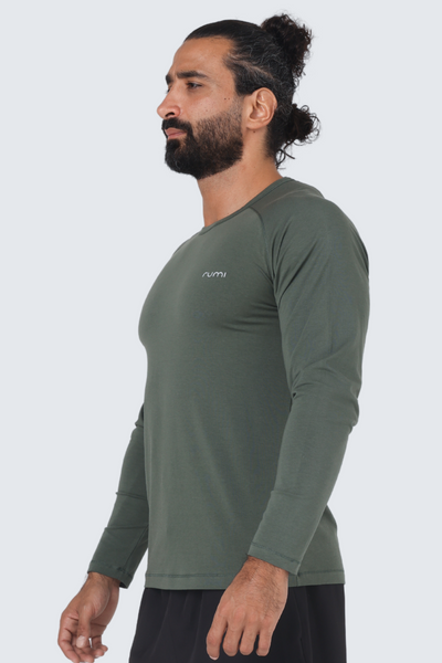 MU Move Tee Long Sleeve -  Olive Deep