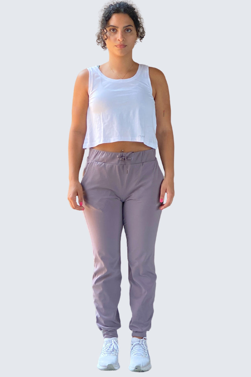 W SunSoft Joggers + Pockets 30" - Ash Plum