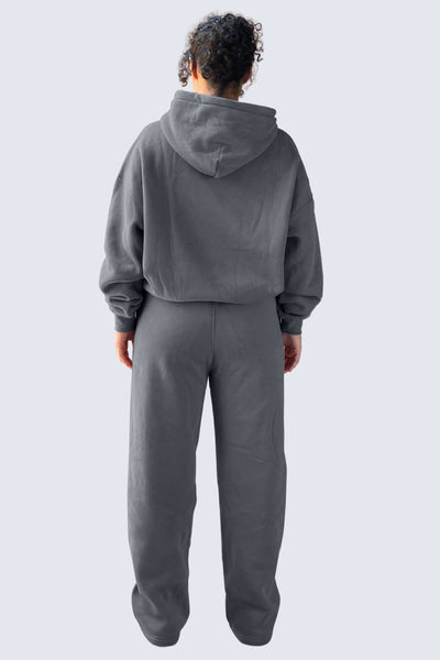 U Moon Sweatpants Relaxed Open Fleece - Stone