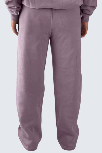 U Moon Sweatpants Relaxed Open Fleece - Plum Light