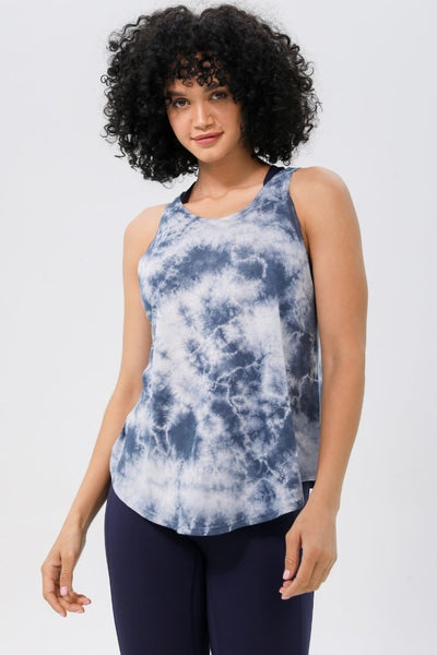 Rumi Earth Sun Air Flared Tank Shibori - Midnight 1