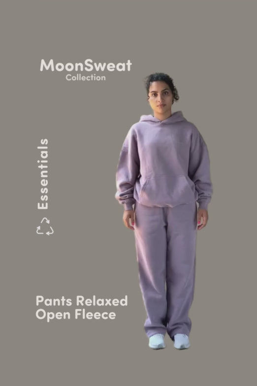 U Moon Sweatpants Relaxed Open Fleece - Stone