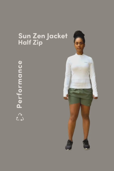 W Sun Zen Jacket Mock-Neck Half-Zip - Snow