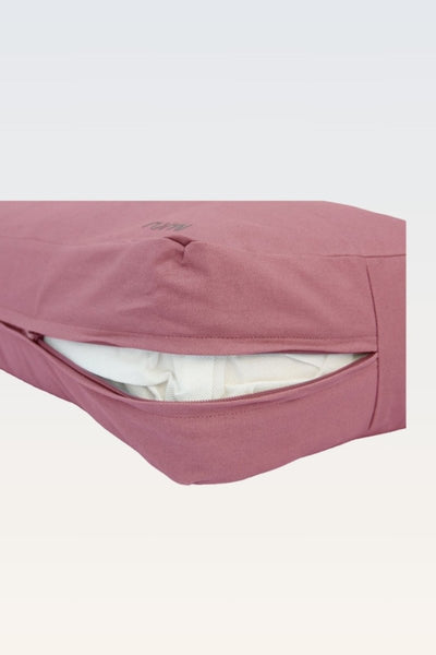 Rumi Earth - Cotton Yoga Bolster – Rectangular - Dusty Rose - RU - YCB - RR - DE - Yoga Props