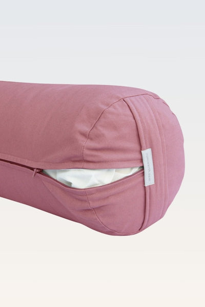 Rumi Earth - Cotton Yoga Bolster – Round - Dusty Rose - RU - YCB - RD - DE - Yoga Props