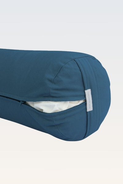 Rumi Earth - Cotton Yoga Bolster – Round - Indigo - RU - YCB - RD - IO - Yoga Props