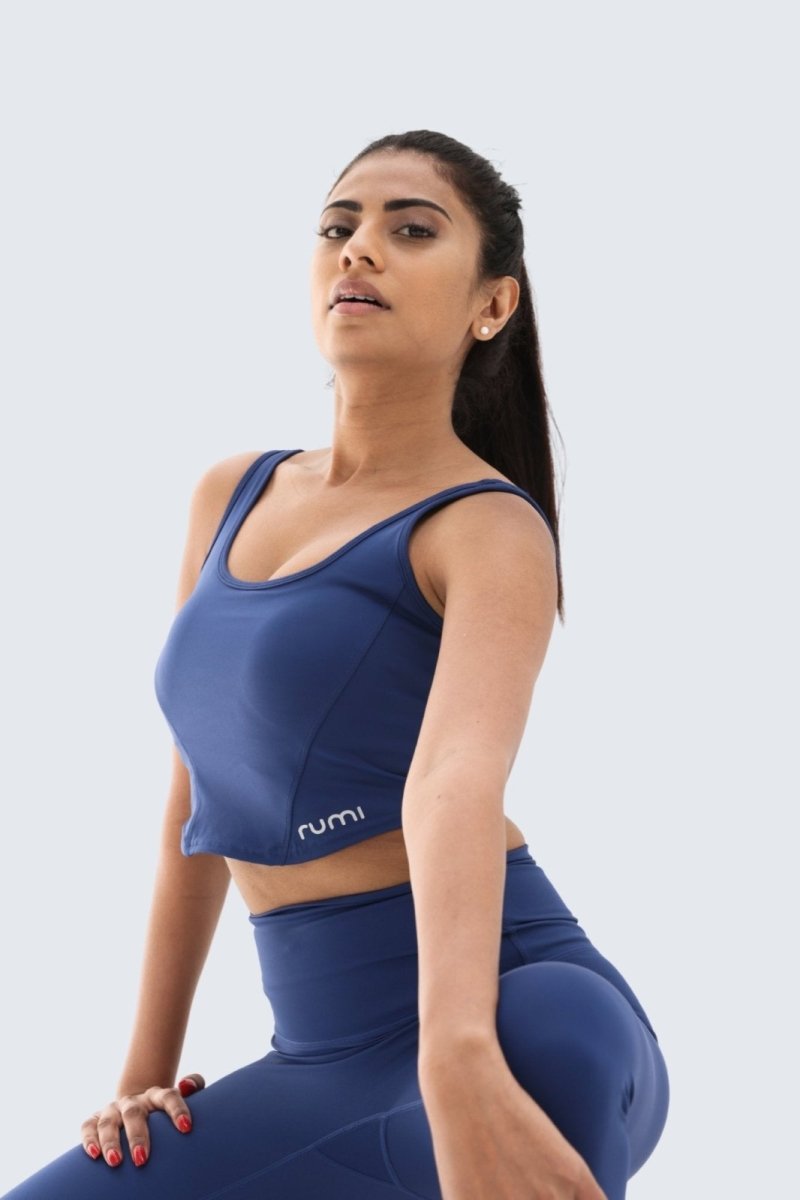 Rumi Earth - W Sun Corset Crop Top Bra - Cobalt - R128146CTP - Bras