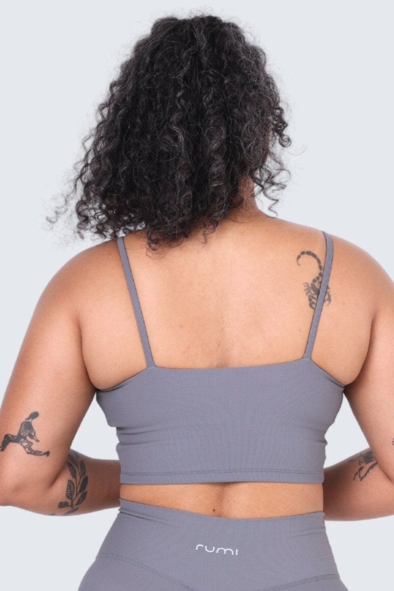 Rumi Earth - W Sun Rib Crop Top Sports Bra - Stone - R128113SEP - Bras