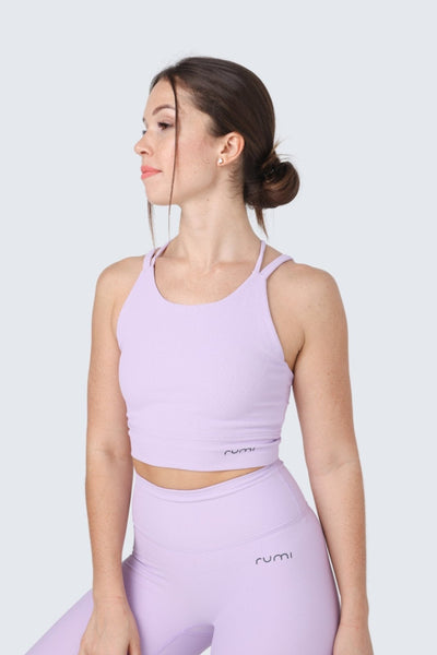 Sports Bra: Rumi Earth - W Sun Rib Crop Top Sports Bra - R128113