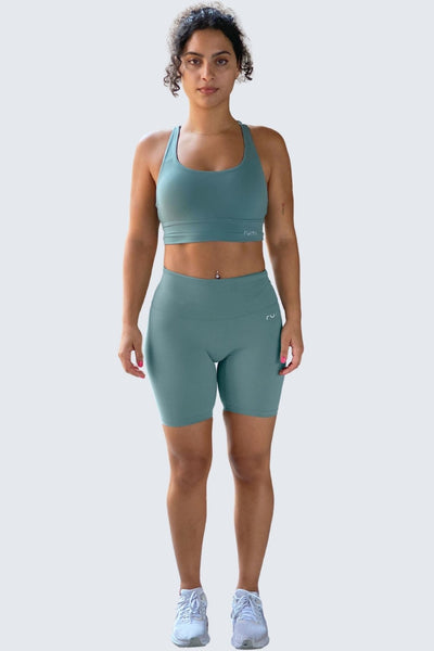 Rumi Earth - W Sun Stringy Crop Top Bra - Teal Light - R128112